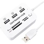 KSB Store Powermaster 3 Port 2.0 USB Çoklayıcı Hub + 4 Slot Kart Okuyucu PM-6052