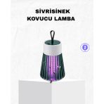 KSB Store Şarjlı Mor Işıklı Sivrisinek Öldürücü Lamba – Sessiz ve Kimyasal Içermez - Lisinya
