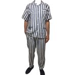 Kshop kocabey Gaffur Çizgili Poplin Erkek Kısa Kol Pijama Takımı