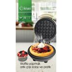 KSM-2400W Yapışmaz Plakalı Mini Waffle Makinesi - Beyaz