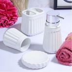 Ksv Stonware 4 Lü Banyo Seti Takımı - Sıvı Sabunluk Seti Msb-061