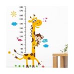 Kt Decoration Çocuk Odası Dekoru Boy Ölçer Gelişim Ölçen Zürafa Xl Duvar Sticker - 90 x 180 cm - Renkli