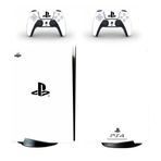 Kt Grup Full Beyaz Arkaplan Ps Logo Playstation 5 Disk Edition Sticker Kaplama Seti