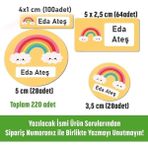 Kt Grup Gökkuşağı Okul Etiketi Kalem Defter Etiketi Isme Özel