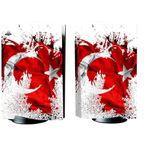 Kt Grup Görkemli Türk Bayrağı Playstation 5 Disk Edition Sticker Kaplama Seti