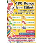 Kt Grup Okul Etiketi Kalem Defter Etiketi Dinazor Özel Isim Yazılabilen Etiket - 190 Adet