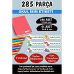 Kt Grup Okul Etiketi Kalem Defter Etiketi Dinazor Özel Isim Yazılabilen Etiket - 285 Parça