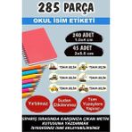 Kt Grup Okul Etiketi Kalem Defter Etiketi Iş Makinaları Özel Isim Yazılabilen Etiket - 285 Parça