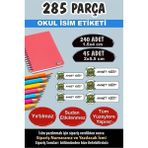 Kt Grup Okul Etiketi Kalem Defter Etiketi Ninja Kaplumbağa Temalı Isimli Etiket - 285 Parça