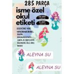 Kt Grup Okul Etiketi Kalem Defter Etiketi Özel Isim Yazılabilen Deniz Kızı Temalı Etiket 285 Adet