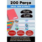 Kt Grup Okul Etiketi Kalem Defter Etiketi Özel Isim Yazılabilen Etiket Deniz Kızları 200 Adet