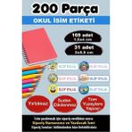Kt Grup Okul Etiketi Kalem Defter Etiketi Özel Isim Yazılabilen Etiket Sünger Bob 200 Adet