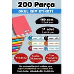 Kt Grup Okul Etiketi Kalem Defter Etiketi Özel Isimli Etiket Şirinler Smurfs 6 Figür 200 Adet