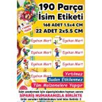 Kt Grup Okul Etiketi Kalem Defter Etiketi Süper Mario Temalı Özel Isim Yazılabilen Etiket - 190 Adet