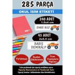 Kt Grup Okul Etiketi Monster Araba Kalem Defter - Kişiye Özel Isim Yazılabilen 285 Adet