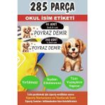 Kt Grup Okul Etiketi Sevimli Köpek Kalem Defter - Kişiye Özel Isim Yazılabilen 285 Parça