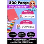 Kt Grup Prenses Kalem Defter Okul Etiketi Kişiye Özel Isim Yazılabilen Etiket - 200 Adet