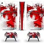 Kt Grup Türk Bayrağı Playstation 5 Slim Dijital Versiyon Sticker Kaplama Seti