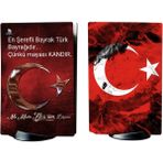 Kt Grup Türk Bayrağı Playstation 5 Standart Kasa Dijital Versiyon Full Sticker Kaplama Seti