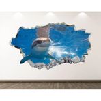 Kt Grup Vahşi Köpek Balıkları Full Hd Baskı 3D Sticker Kaplama - 50 x 70 cm - Renkli