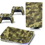 Kt Grup Yeşil Kamuflaj Playstation 5 Disk Edition Sticker Kaplama Seti