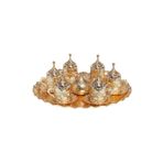 Kt HOME Kahve Sunum Seti Kahve Fincanı 6 Kişilik Takım Türk Kahvesi Fincan Osmanlı Üsülü 6 LI Hrm1874 gold