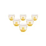 KT HOME Mırra Kahve Sunum 6 Adet Mırra Ve Zemzem Seti Arap Espresso Kahve Fincanı Porselen Gold