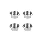 Kt HOME Sosluk 4 Lü Paslanmaz Çelik Mini Kase Lokumluk Reçellik Çerezlik Sosluk 4 Adet 8 Cm Metal
