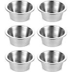 Kt Home Sosluk 6 Lı Paslanmaz Çelik Mini Kase Lokumluk Reçellik Çerezlik Sosluk 6 Adet 8 cm Metal - standart