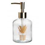 Ktbd0111-Pc Cam Sıvı Sabunluk Altın İşlemeli,Kaktüs 1 Desen 300Ml 7,6X15,5Cm