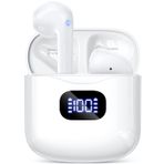 KTGEE Kablosuz Kulaklık, Bluetooth 5.3 Kulaklık, LED Ekranlı Şarj Kılıflı 40 Saat Çalma Stereo Kulak Tomurcukları, IPX5 Su Geçirmez Kulak İçi Kulaklık, iOS Android Cep Telefonu Sporları için Mikrofonlu