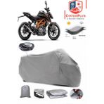 Ktm 390 Duke Branda Gri Arka Çanta Uyumlu(Topcase) Motosiket Brandası Motor Örtüsü Çadır Su Geçirmez Motosiklet Kılıfı Motor Brandası,lastikli,taşıma Torbalı
