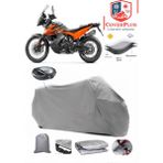 Ktm 890 Adventure Branda Gri Arka Çanta Uyumlu(Topcase) Motosiket Brandası Motor Örtüsü Çadır Su Geçirmez Motosiklet Kılıfı Motor Brandası,lastikli,taşıma Torbalı