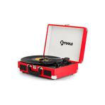 Ktools Nostalgie Plak Çalar Bluetoothlu Çanta Pikap Kırmızı Renk
