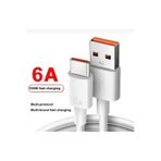 KTR TECH Type C Kablo Turbo Hızlı Şarj Kablosu 67-120w 6a Redmi Note 10 S X Pro Max 5g Redmi Note 11 S 5g 13p
