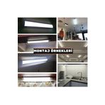 KTS 8 Adet 40w Floresan Yatay Led Bant Armatür Tavan Aydınlatma 120 Cm Led Armatür