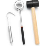 Kuadu Shop 3 Adet Tarzı Hindistan Cevizi Araçları Kauçuk Çekiç Açık Hindistan Cevizi Paslanmaz Çelik Kabuk Açıcı Rende Kazıcı Bıçak Takım Aksesuarları Ev Yenı (Yurt Dışından) - Meyve Ve Sebze Araçları - Renkli