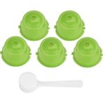 Kuadu Shop 5 Adet Yeşil Stil Adet Yeniden Doldurulabilir Sihirli Kahve Kapsülü Nescafe Dolce Gusto Nespresso Kahve Makinesi Makineleri Için Kapsül Tutacağı (Yurt Dışından) - Kahve Eşyaları - Renkli