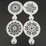 Kuadu Shop Et Çiçek Kahve Stencil Süt Cappuccino Kurabiye Latte Sanat Plastik Baskı Kalıp Barista Araçları (Yurt Dışından) - Kahve Eşyaları - Renkli