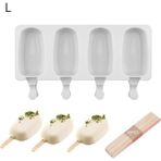 Kuadu Shop Kumral Tarzı 3D Pişirme Dondurma Kalıpları, Silikon Dondurma Kalıpları Kek, Dıy Ice Pops Için Cakesicle Kalıp Buz Küpü Tepsi Popsicle Varil Maker Kalıp (Yurt Dışından) - Dondurma Aracı - Renkli