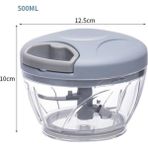 Kuadu Shop Mavi 500ML Stili ml Döndür Sebze Kesici Doğrayıcı Dilimleme Meyve Sarımsak Basın Kırıcı Aksesuarları Mutfak Aletleri Manuel Kıyma Makineleri (Yurt Dışından) - Renkli