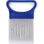 Kuadu Shop Mavi Stil Yeni Paslanmaz Çelik Patates Cipsi Dilimleme Hamur Sebze Meyve Kırışık Dalgalı Dilimleme Bıçağı Patates Kesici Doğrayıcı Fransız Kızartma Makinesi (Yurt Dışından) - Meyve Ve Sebze Araçları - Renkli