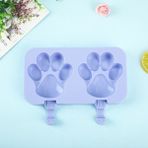 Kuadu Shop Mor Tarzı Kapaklı Dıy Silikon Dondurma Kalıbı Köpek Pençe Tavşan Şekli Jöle Formu Maker Buz Lolly Kalıpları Buz Küpü Tepsi Bar Dekorasyon (Yurt Dışından) - Dondurma Aracı - Renkli
