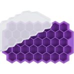 Kuadu Shop Purplewithlid Stili Çıkarılabilir Kapaklı Petek Buz Küpü Tepsileri Silika Jel Buz Küpü Kalıbı Bpa Içermez (Yurt Dışından) - Dondurma Aracı - Renkli