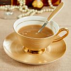 Kuadu Shop Sarı Kupa Stili Yefine Yüksek Li Kemik Porselen Kahve Fincanları Vintage Seramik Sırlı Gelişmiş Çay Fincanı ve Tabak Setleri Lüks Hediyeler (Yurt Dışından) - Kahve Eşyaları - Renkli
