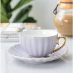 Kuadu Shop Stil5 Stil Pembe Şirin Yaratıcı Porselen Fincan ve Tabağı Seramik Sade Çay Takımları Modern Tasarım Kahve Fincanları Tazas Para Cafe (Yurt Dışından) - Kahve Eşyaları - Renkli