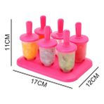 Kuadu Shop Yeşil L Tarzı 3D Magnum Dondurma Kalıbı Dondurma Çubuğu Buz Küpü Tepsisi Cakesicle 6 Hücre Yuvarlak Şekil Mutfak Aletleri Gıda Sınıfı Lolly Kalıp (Yurt Dışından) - Dondurma Aracı - Renkli
