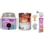 Kuaf Kalıp Ağda Konserve Naturel 800 ml + Ekamix Boncuk Ağda Makinesi + X2 Maske