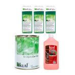 Kuaf Konserve Sir Ağda Azulen 800 Gr + Kuaf Azulen Kartuş Ağda 3 Adet + Ağda Temizlemesuyu Çilek