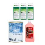 Kuaf Konserve Sir Ağda Pudra 800 Gr + Kuaf Azulen Kartuş Ağda 3 Adet+ Ağda TemizlemeSuyu Çilek